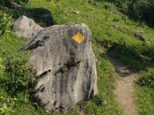 Yellow route marker 4388